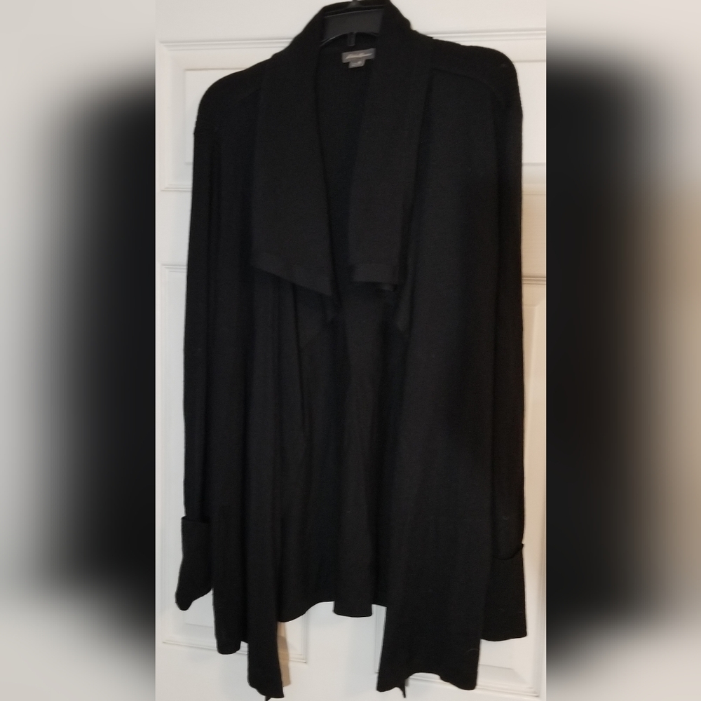 Eddie Bauer Black Long Cardigan
